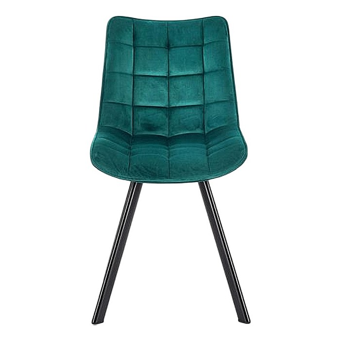 Scaun de living si bucatarie cu cadru metalic, HM K332, ergonomic, stofa velvet, 84x46x61 cm, 100 Kg, Turcoaz [3]