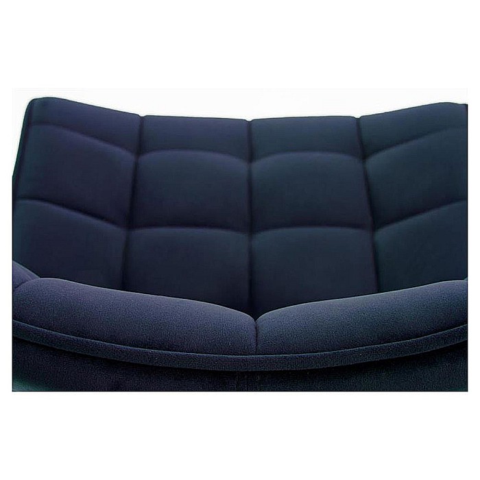 Scaun de living si bucatarie cu cadru metalic, HM K332, ergonomic, stofa velvet, 84x46x61 cm, 100 Kg, Albastru [2]