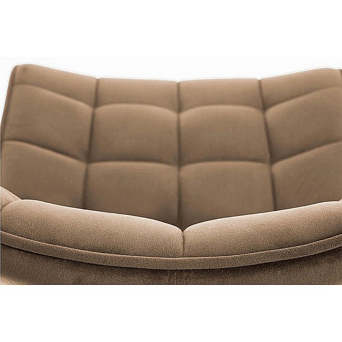 Scaun de living si bucatarie cu cadru metalic, HM K332, ergonomic, stofa velvet, 84x46x61 cm, 100 Kg, Bej [8]