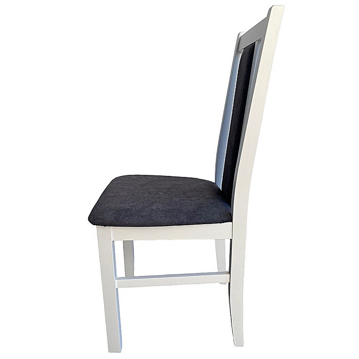 Scaun de living si bucatarie, DM14 Boston din lemn masiv fag, tapiterie stofa, 120 kg, 96x43x40 cm, Alb/Gri [5]