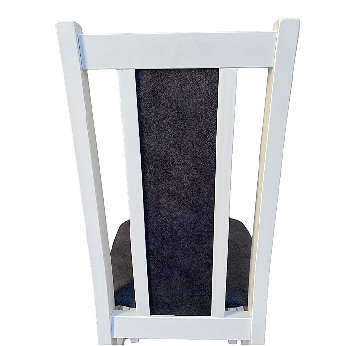 Scaun de living si bucatarie, DM14 Boston din lemn masiv fag, tapiterie stofa, 120 kg, 96x43x40 cm, Alb/Gri [2]