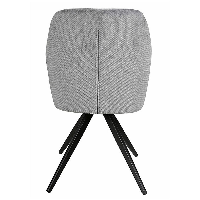 Scaun de living si bucatarie KL Mirco, metalic, tapitat cu stofa,100 kg, 47.5x63x89.5 cm, gri deschis [4]