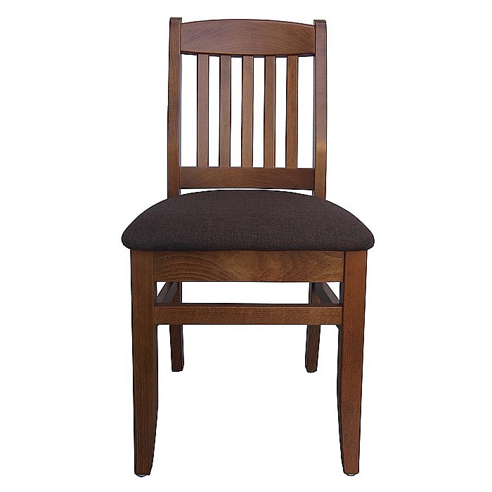 Scaun de living si bucatarie, lemn masiv fag, Bogdan, tapitat cu stofa, 120 kg, 88,5x46x42cm, Nuc [5]