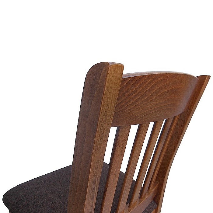 Scaun de living si bucatarie, lemn masiv fag, Bogdan, tapitat cu stofa, 120 kg, 88,5x46x42cm, Nuc [4]