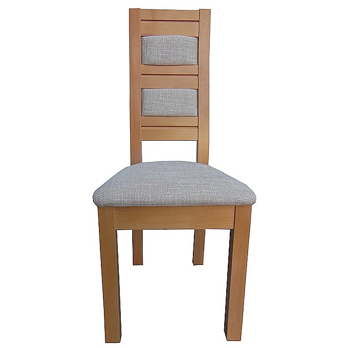 Scaun de living si bucatarie, lemn masiv fag, Eusebio, tapitat cu stofa, 120 kg, 101x44x45cm, Fag [2]