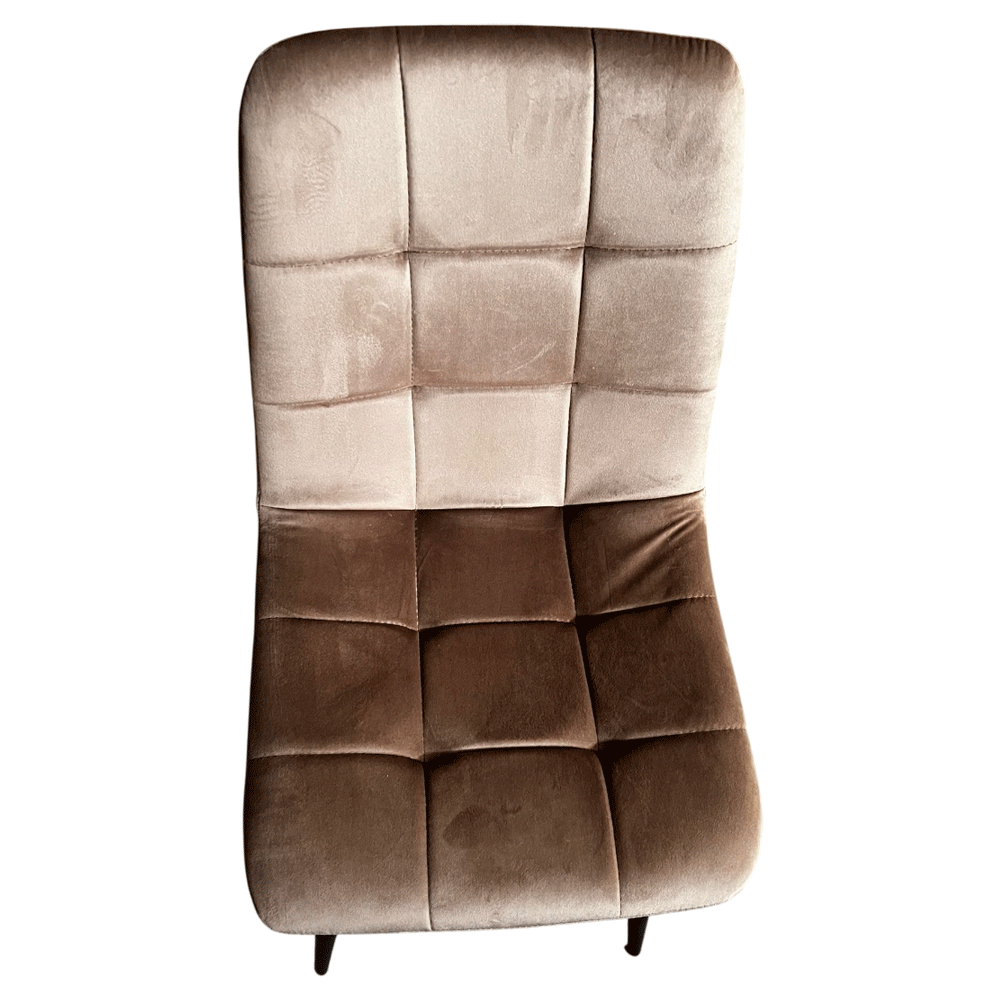 Scaun de living si bucatarie Rizea FDC4, tapiterie catifea, cadru metalic, 90 kg, 85x44x40 cm,  bej [5]