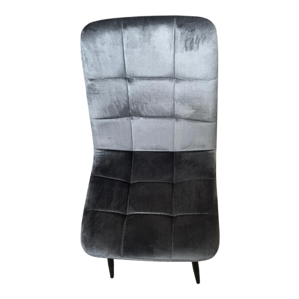 Scaun de living si bucatarie Rizea FDC4, tapiterie catifea, cadru metalic, 90 kg, 85x44x40 cm, gri [10]