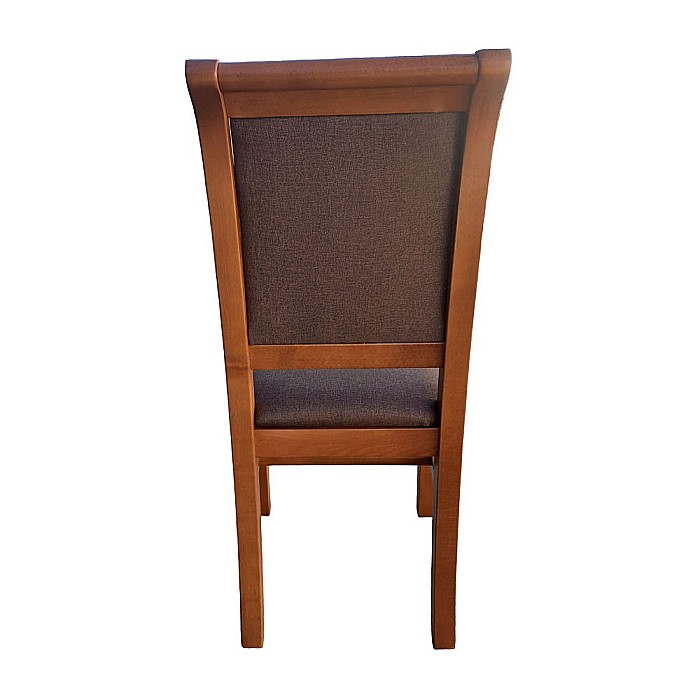 Scaun de living si bucatarie Royal, din lemn masiv fag, ergonomic, tapiterie stofa, 120 kg, lacuit, 98,5x48,5x46,5 cm, Nuc [3]