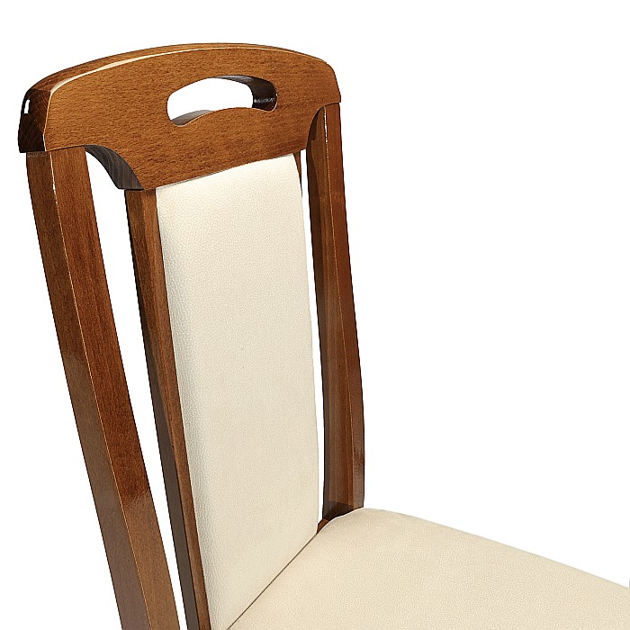 Scaun de living si bucatarie, SB Tim, din lemn masiv fag, tapiterie stofa, lacuit, 120 kg, 96x43x40 cm, Nuc [5]