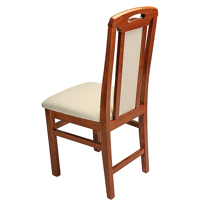 Scaun de living si bucatarie SB Tim, din lemn masiv fag, tapiterie stofa, lacuit, 120 kg, 96x43x40 cm, Cires [3]