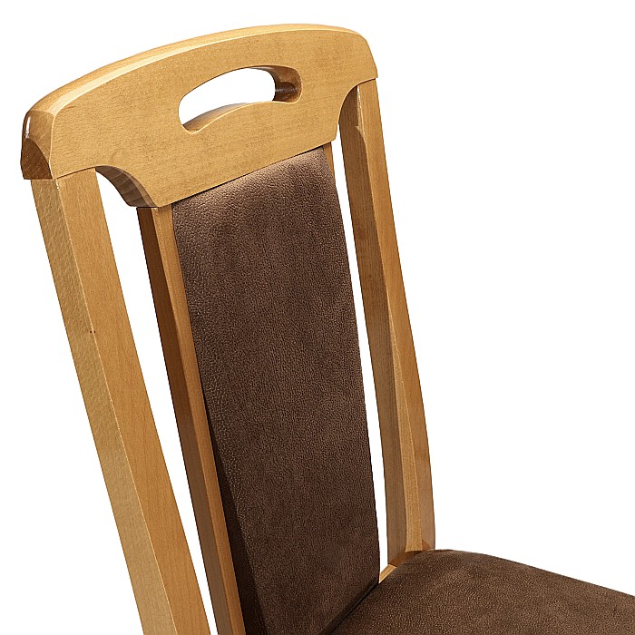 Scaun de living si bucatarie, SB Tim din lemn masiv fag, tapiterie stofa, lacuit, 120 kg, 96x43x40 cm, Stejar Natur [7]