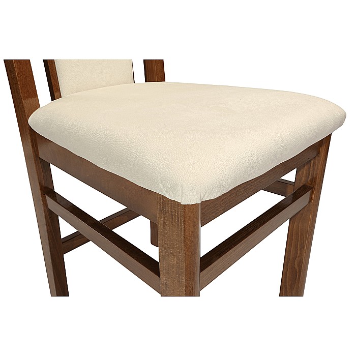 Scaun de living si bucatarie, SB Tim, din lemn masiv fag, tapiterie stofa, lacuit, 120 kg, 96x43x40 cm, Nuc [6]