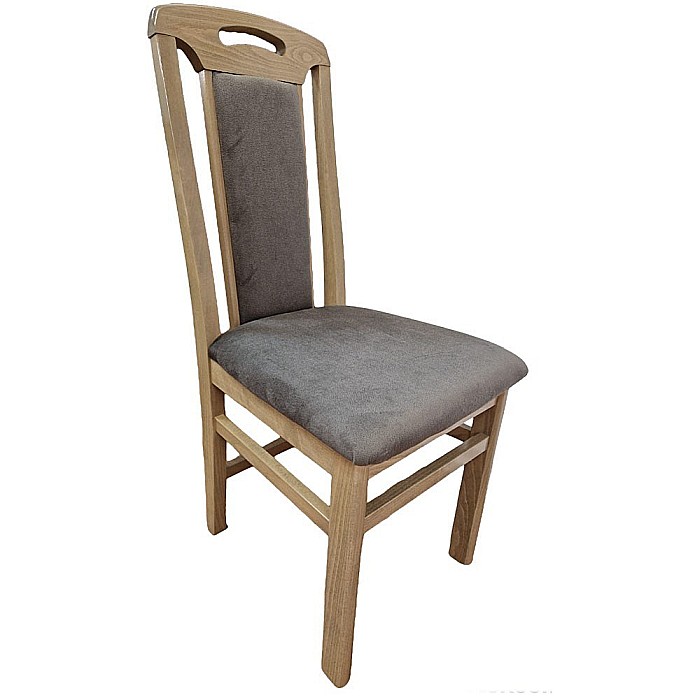 Scaun de living si bucatarie, SB Tim, din lemn masiv fag, tapiterie stofa, lacuit, 120 kg, 96x43x40 cm, Stejar Sonoma [2]