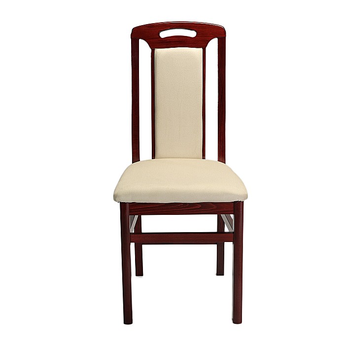 Scaun de living si bucatarie SB Tim, din lemn masiv fag, tapiterie stofa, lacuit, 120 kg, 96x43x40 cm, Mahon [3]