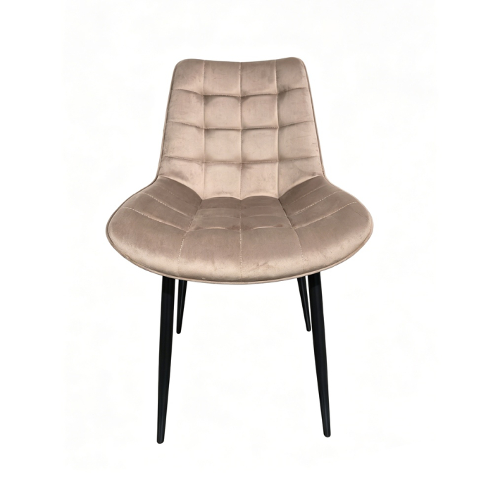 Scaun de living si bucatarie Gloria FDC 20, catifea, cadru metalic, 90 kg, 87x54x44 cm, bej [4]