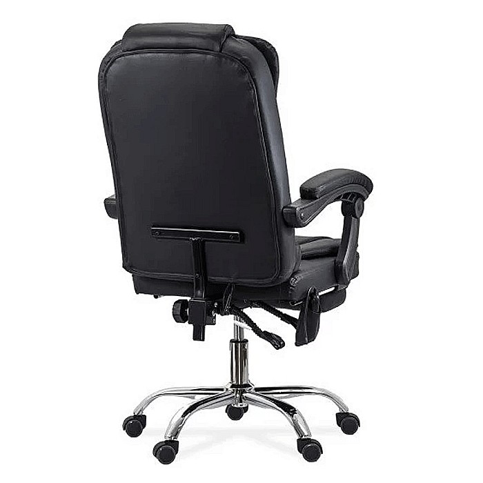 Scaun directorial cu functie de masaj OFF 418M, temporizator, 7 puncte, inaltime reglabila, cadru cromat, 120 kg, negru [6]
