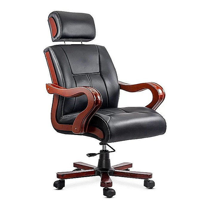 Scaun directorial cu masaj OFF1662, baza lemn, piele ecologica, elegant, robust, cu temporizator, 120 kg [1]