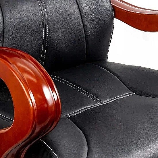Scaun directorial cu masaj OFF1662, baza lemn, piele ecologica, elegant, robust, cu temporizator, 120 kg [4]