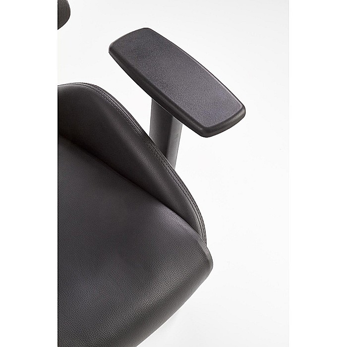 Scaun directorial cu suport lombar HM Hasel, mesh, ergonomic, mecanism multiblock, cotiere reglabile, tetiera integrata, 120 kg, negru/gri [7]
