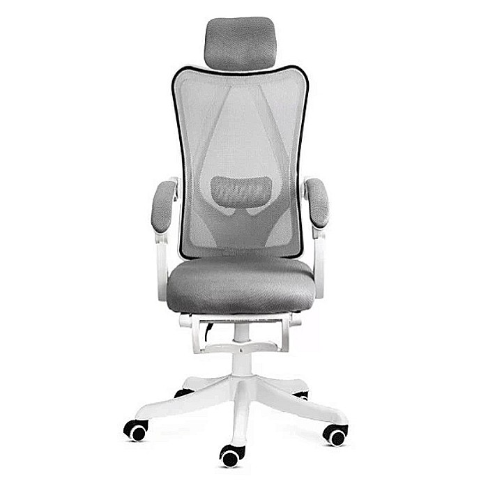 Scaun directorial cu suport lombar OFF 829, mesh, ergonomic, mecanism balans, tetiera integrata,120 kg, gri [3]