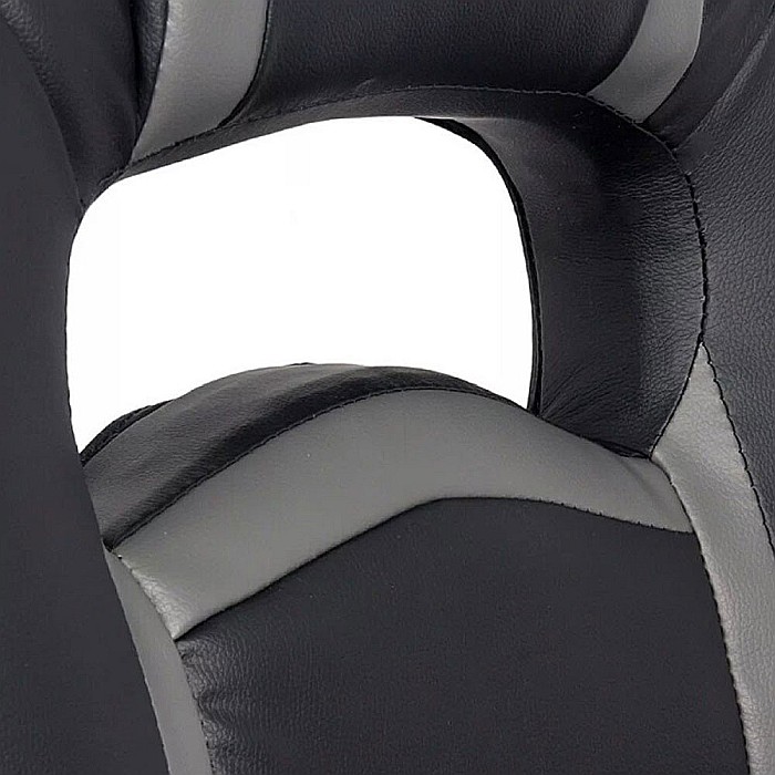 Scaun directorial cu suport picioare OFF 302, gaming, mecanism de balans, piele ecologica, cadru cromat, 110 kg [2]