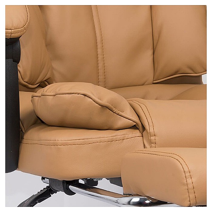 Scaun directorial cu suport picioare OFF 415, spatar inalt, perne duble, mecanism multiblock, baza cromata, 120 kg [3]