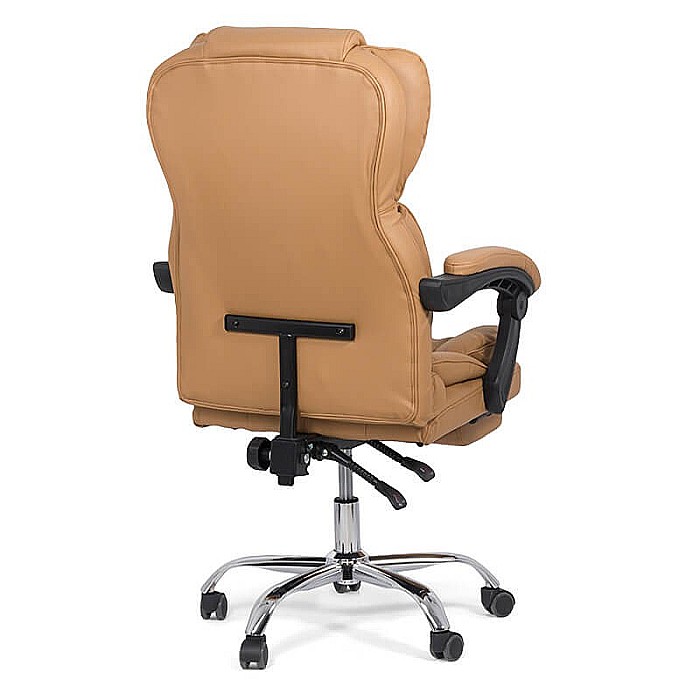 Scaun directorial cu suport picioare OFF 415, spatar inalt, perne duble, mecanism multiblock, baza cromata, 120 kg [2]