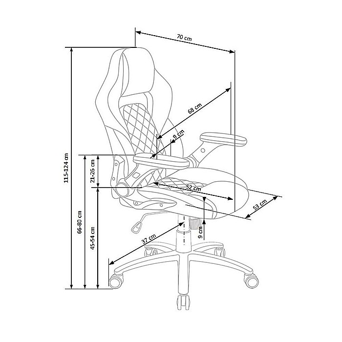 Scaun directorial ergonomic, HM Sonic, brate reglabile, mecanism de balans, baza polipropilena, rotire 360 ˚, 100 kg, negru/gri [13]