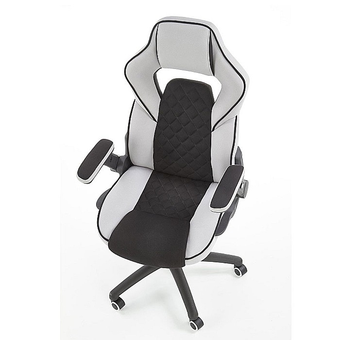 Scaun directorial ergonomic, HM Sonic, brate reglabile, mecanism de balans, baza polipropilena, rotire 360 ˚, 100 kg, negru/gri [9]