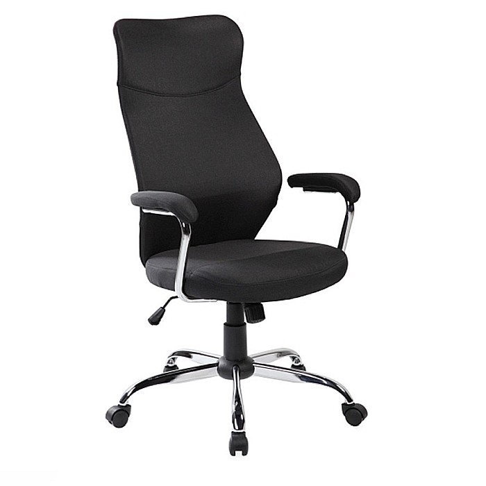 Scaun directorial ergonomic SL Q319, suport lombar, mecanism de balans, tapiterie stofa, inaltime reglabila, negru [1]