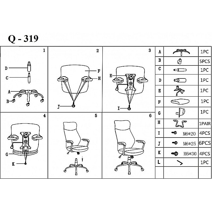 Scaun directorial ergonomic SL Q319, suport lombar, mecanism de balans, tapiterie stofa, inaltime reglabila, negru [3]