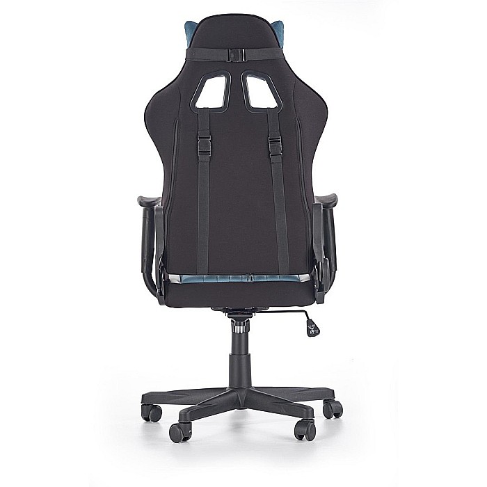 Scaun directorial gaming HM Cayman, mecanism de balans, suport lombar, perne reglabile, cadru polipropilena, 120 kg, gri/turcoaz [4]
