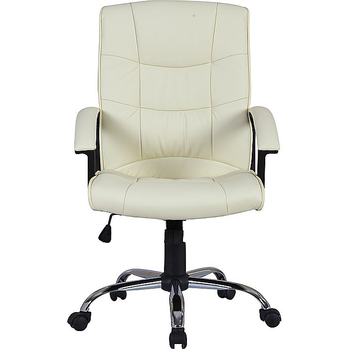 Scaun directorial GN02, ergonomic, cadru cromat, inaltime ajustabila, balans, 100 kg, bej [2]