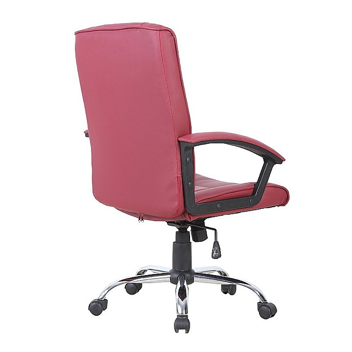 Scaun directorial GN02, ergonomic, cadru cromat, inaltime ajustabila, balans, 100 kg, bordo [3]
