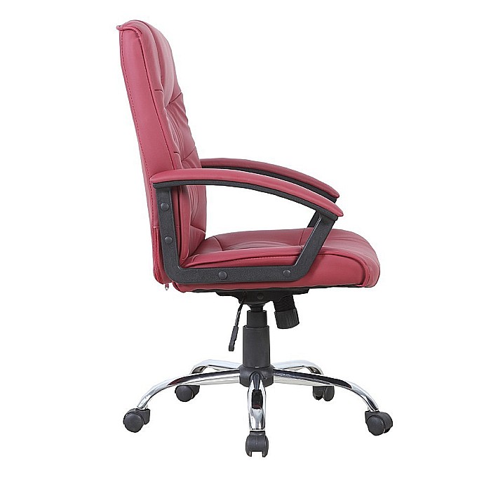 Scaun directorial GN02, ergonomic, cadru cromat, inaltime ajustabila, balans, 100 kg, bordo [4]