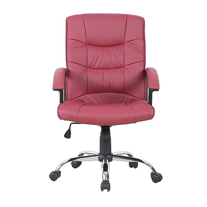 Scaun directorial GN02, ergonomic, cadru cromat, inaltime ajustabila, balans, 100 kg, bordo [2]
