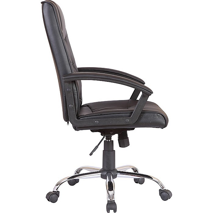 Scaun directorial GN02, ergonomic, cadru cromat, inaltime ajustabila, balans, 100 kg, negru [3]
