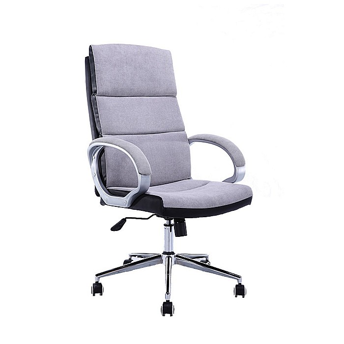 Scaun directorial GN109, textil/piele ecologica, inaltime ajustabila, mecanism balans, 100 kg, gri/negru [1]