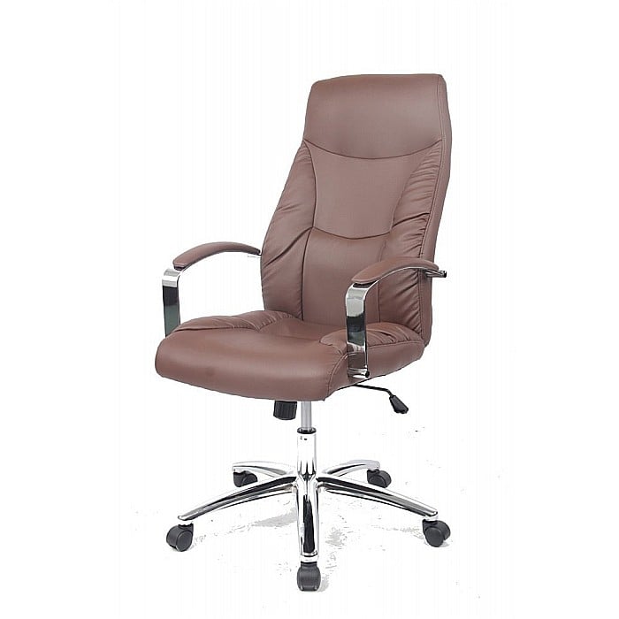 Scaun directorial GN62, piele ecologica, baza cromata, balans, inaltime ajustabila, rotativ, 120 kg [2]