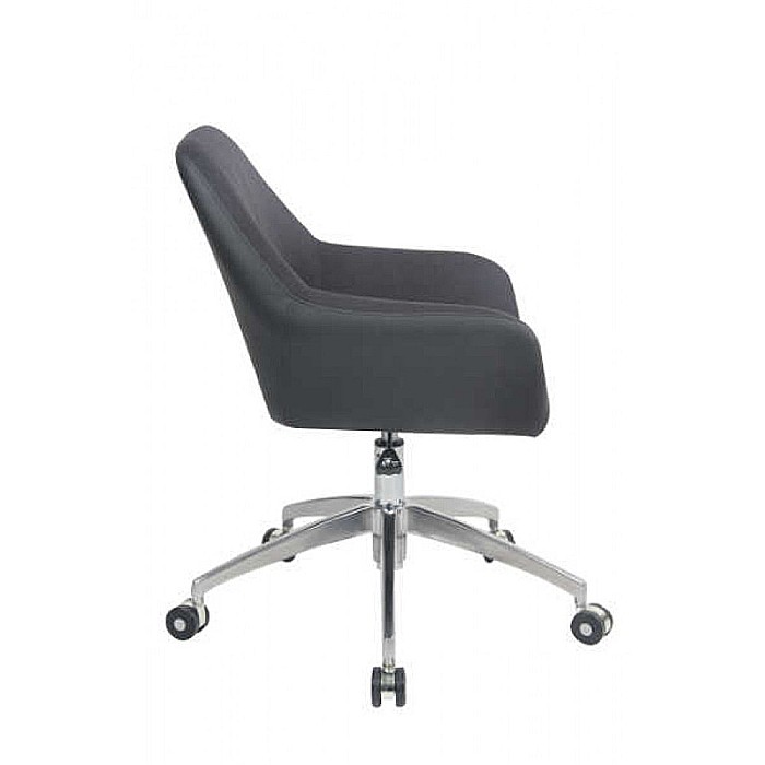 Scaun directorial GN63, piele ecologica/stofa, rotativ, baza metalica, inaltime reglabila, 100 kg [5]