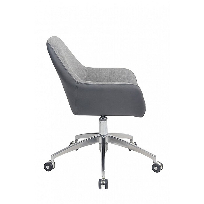 Scaun directorial GN63, piele ecologica/stofa, rotativ, baza metalica, inaltime reglabila, 100 kg [2]