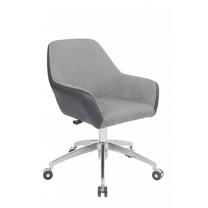 Scaun directorial GN63, piele ecologica/stofa, rotativ, baza metalica, inaltime reglabila, 100 kg [1]