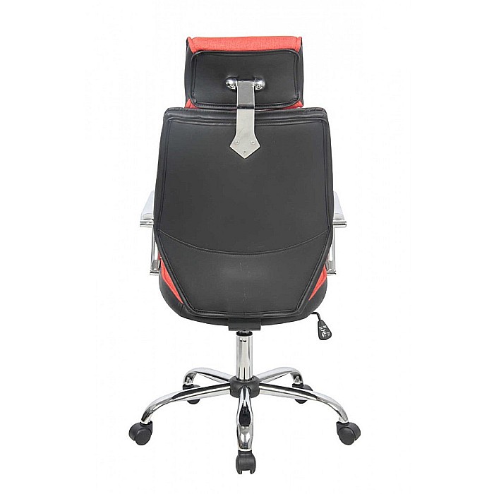 Scaun directorial GN65, stofa, mecanism de balans, rotire 360, baza cromata, 120 kg, portocaliu [4]