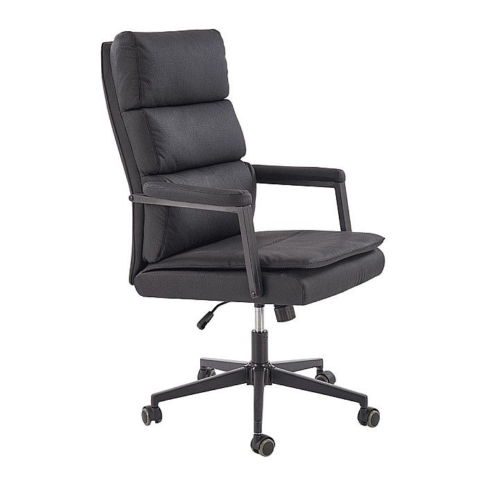 Scaun directorial HM Adriano 2, piele ecologica, inaltime reglabila, mecanism de balansare, 100 kg, negru [1]