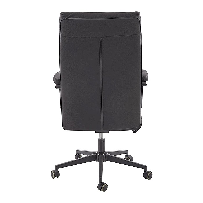 Scaun directorial HM Adriano 2, piele ecologica, inaltime reglabila, mecanism de balansare, 100 kg, negru [4]