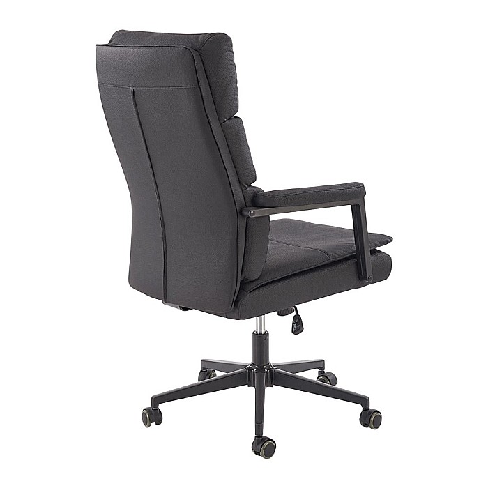 Scaun directorial HM Adriano 2, piele ecologica, inaltime reglabila, mecanism de balansare, 100 kg, negru [6]