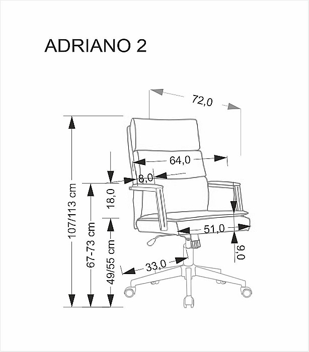Scaun directorial HM Adriano 2, piele ecologica, inaltime reglabila, mecanism de balansare, 100 kg, bej [11]