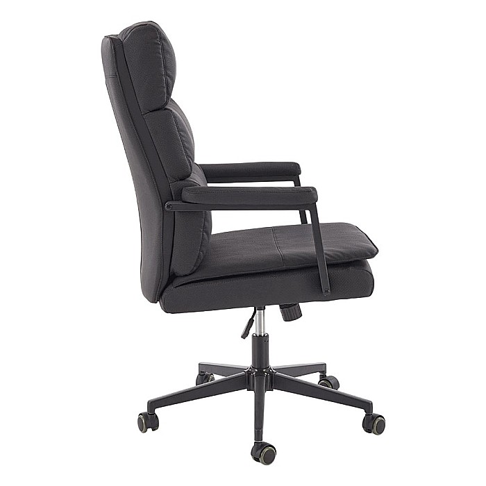 Scaun directorial HM Adriano 2, piele ecologica, inaltime reglabila, mecanism de balansare, 100 kg, negru [2]