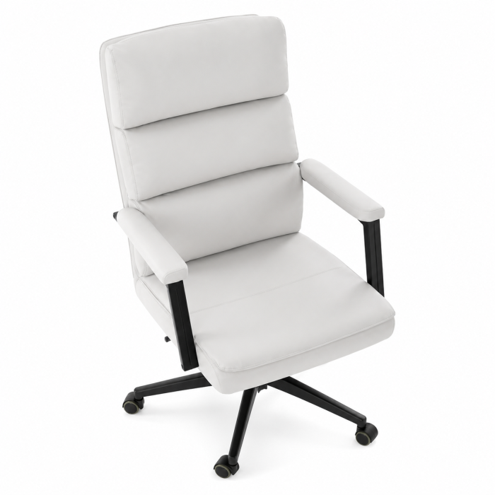 Scaun directorial HM Adriano 2, piele ecologica, inaltime reglabila, mecanism de balansare, 100 kg, gri [3]