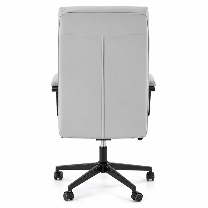 Scaun directorial HM Adriano 2, piele ecologica, inaltime reglabila, mecanism de balansare, 100 kg, gri [8]